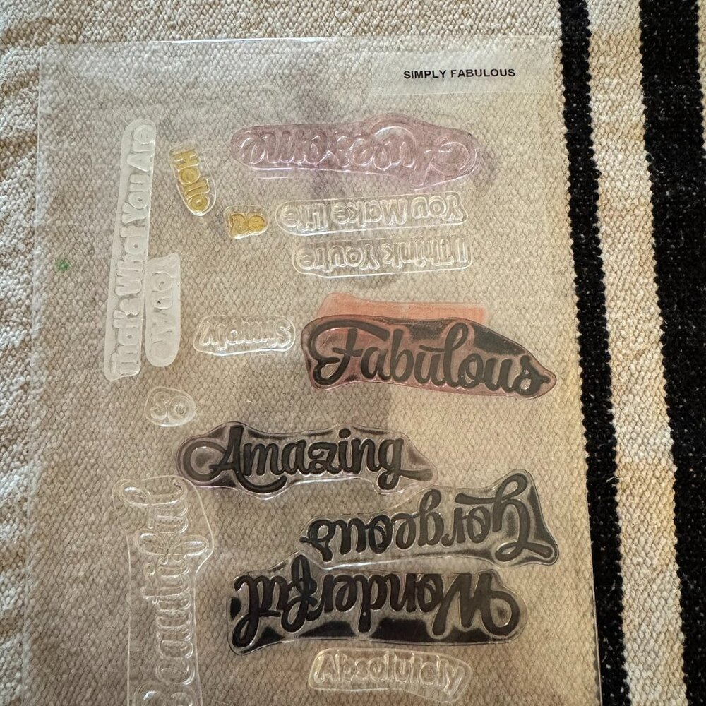 Simply Fabulous Clear Unmounted Stamp Set